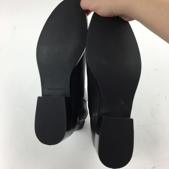 New Cole Haan Boots Landsman Black Leather Chelsea - Picture 6 of 8